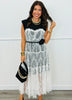 Black Lace Sleeveless Shirt Dress (Reg.)