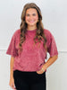 Rhinestone Short Sleeve Top Remix  (Reg.)-4 Colors