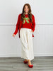 Christmas Sequin Bow Long Sleeve Top (Reg. and Plus)