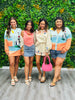 Queen Of Sparkles Beige Shell Trim Shorts (Reg. and Plus)