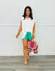 Asymmetric Ruched Hem Top (One Size) - 2 Colors