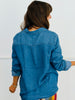 Denim Button Front Collared Shirt (Reg. and Plus)