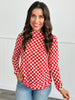 Red & White Checkered Mesh LS Top (Reg. and Plus)