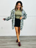 Grey Camo Oversized Hoodie Coat (One Size)