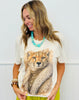 Leopard Fur Coat Bling Tee (Reg. and Plus)