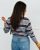 Contrast Collar Stripe Sweater Top (Reg.) - 3 Colors