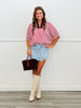 Brick Striped Dolman Sleeve Top (Reg. and Plus)