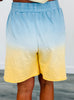 Ombre Rhinestone Short Sleeve Top & Shorts Set (Reg. & Plus)