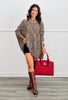 Leopard Drop Shoulder Boxy Top (Reg. and Plus)