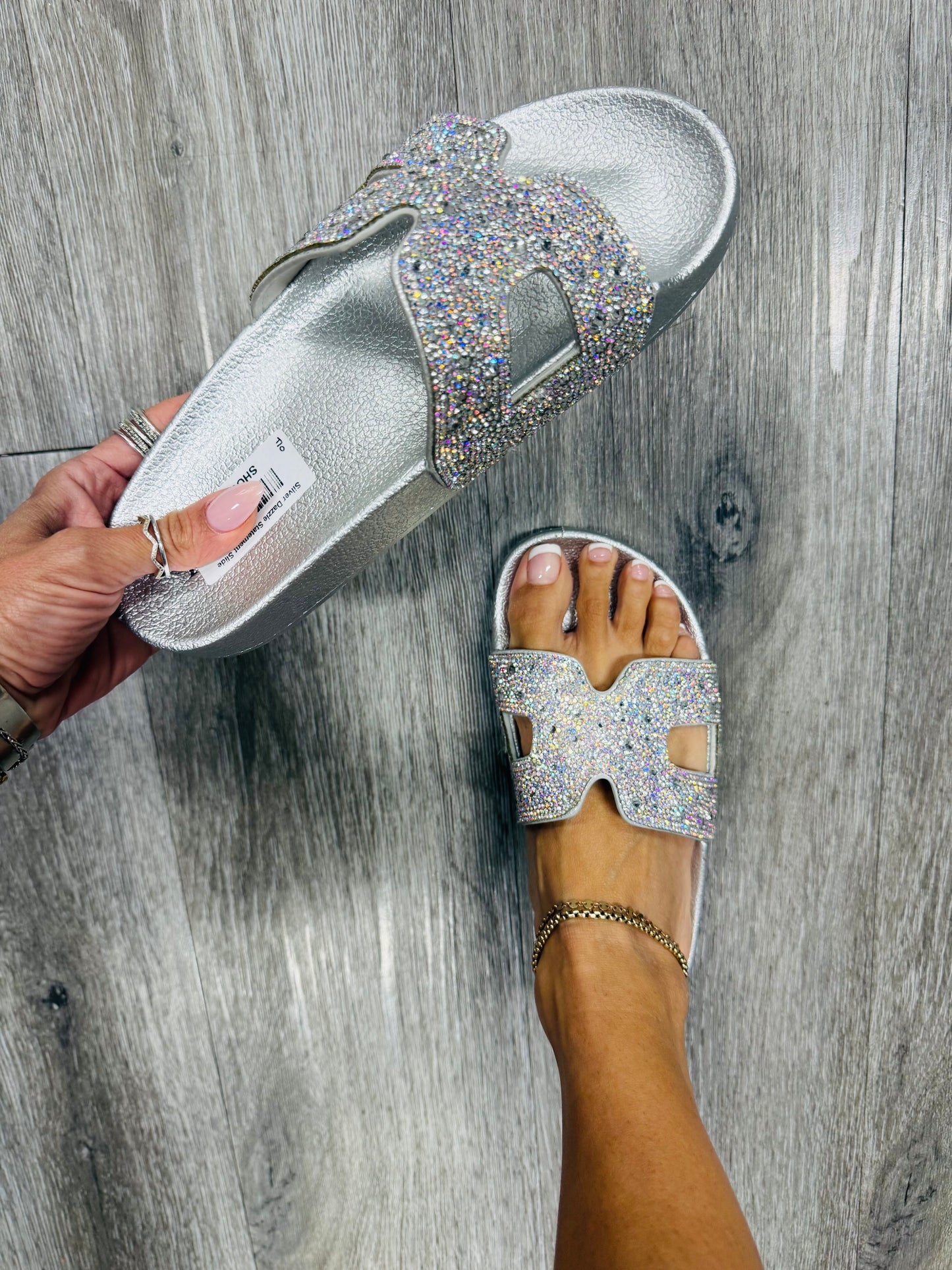 Silver Dazzle Statement Slide
