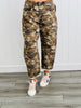 Washed Camo Mid Rise Barrel Pants (Reg.)
