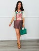 Green Striped Sardines Bling Tee (Reg. and Plus)
