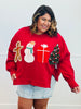 Corduroy Christmas Patch Sweatshirt (Reg.) - 2 Colors
