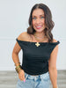 Twisted Straps Off Shoulder Top (Reg.)-3 Colors