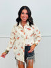 Western Print Button-up Top (Reg.)