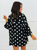 After Dark Polka Dot Sloane Button Up Top (Reg. and Plus)