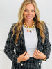 Tweed Pearl Crop Blazer (Reg)-2 Colors