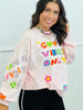 Blush Good Vibes Only Graphic Sweatshirt (Reg.)