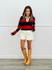 Rugby Stripe Pullover Sweater Top (Reg)-3 Colors