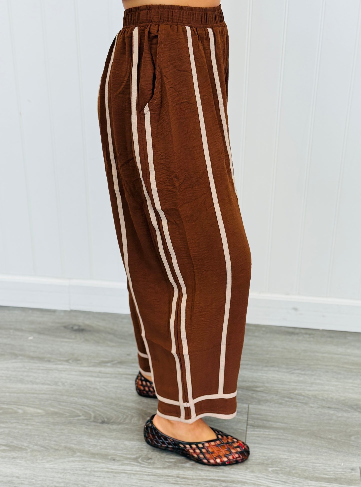 Chocolate Harlem Striped Pants (Reg & Plus)