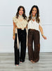 Lace Mix Straight Leg Pants (Reg.) - 2 Colors