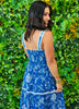 Blue Seashell Strappy Midi Dress (Reg & Plus)