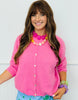Pink Button Up Sweater Cardigan (Reg.)
