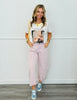 Light Pink Polka Dot Barrel Pants (Reg.)