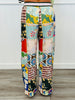 Mixed Print Short Sleeve Top & Pants Set (Reg. and Plus)