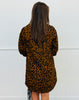Caramel Leopard Print Zip Front Mini Dress (Reg & Plus)