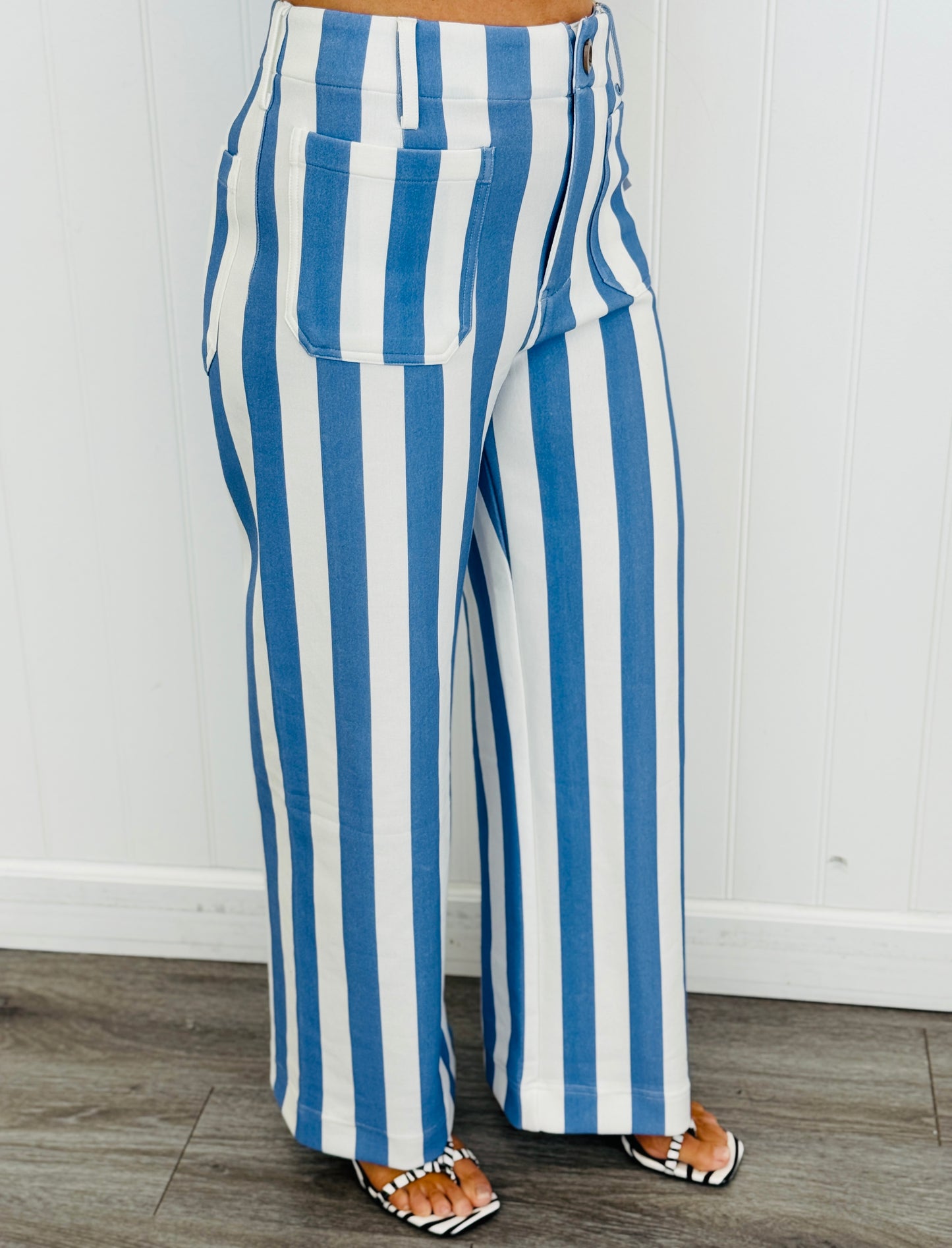 Bold Stripe Ankle Pants (Reg.)-4 Colors