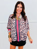 Leopard Striped Pullover Top (One Size)