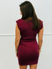 Maroon Cinched Waist Mini Dress (Reg.)