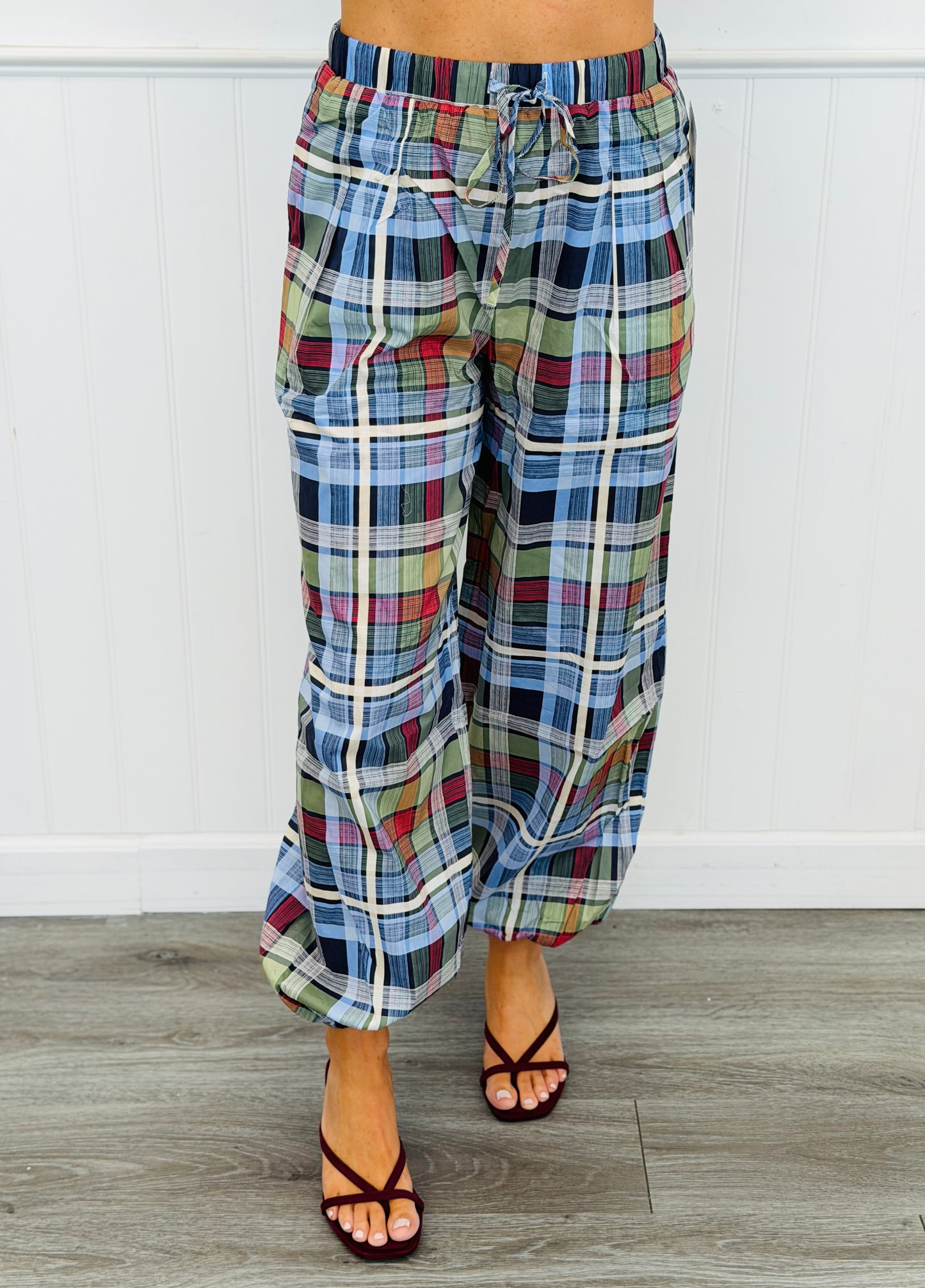 Blue Easy Does It Plaid Pants (Reg.)