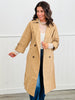 Belted Lapel Collar Trench Coat (Reg & Plus)-3 Colors