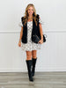Ribbon Print Double Bubble Mini Dress (Reg.)