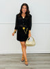 Black Sheer Shirt & Mini Skirt Set (Reg.)