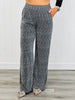 Silver Metallic Rhinestone Straight Leg Pants (Reg. and Plus)