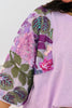 Lavender Sequined Floral Mesh Sleeve Top (Reg & Plus)-2 Colors