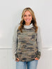 Camo Contrast Long Sleeve Hoodie Top (Reg.)