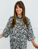 Zebra Print Pullover Top (Reg & Plus)