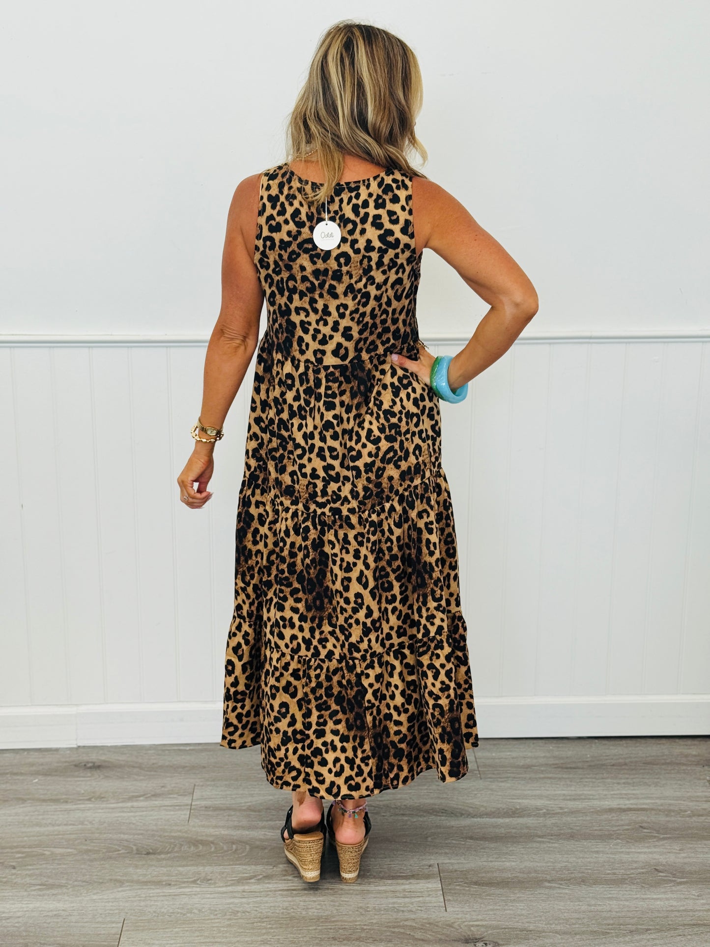 Sand Leopard Top & Midi Dress Set (Reg & Plus)