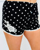 Polka Dot Lace Detailed Shorts (Reg.) - 2 Colors