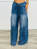 Tiered Drawstring Denim Pants (Reg and Plus)