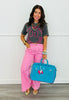 Pink Polka Dot Happy Face Tee (Reg. and Plus)