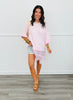 Pink Lace Detail Top (One Size)