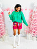 Hot Pink Sequin Nutcracker Shorts (Reg. and Plus)