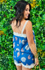 Royal Seashell Print Lace Trim Top (Reg.)