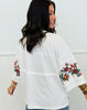 White Floral Embroidered Boxy Top (Reg & Plus)