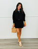 Black Icon Hoodie Sweatshirt & Mini Skirt Set (Reg.)
